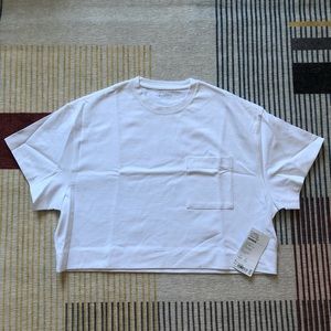 Athleta | NWT | Size S White Classic Cotton Crop Tee